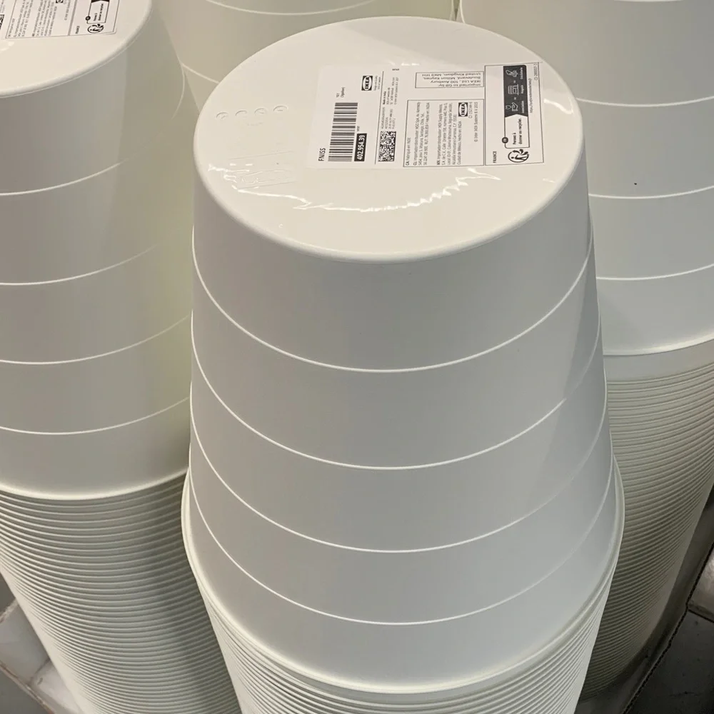 Basic & Sturdy White Waste Bin from IKEA